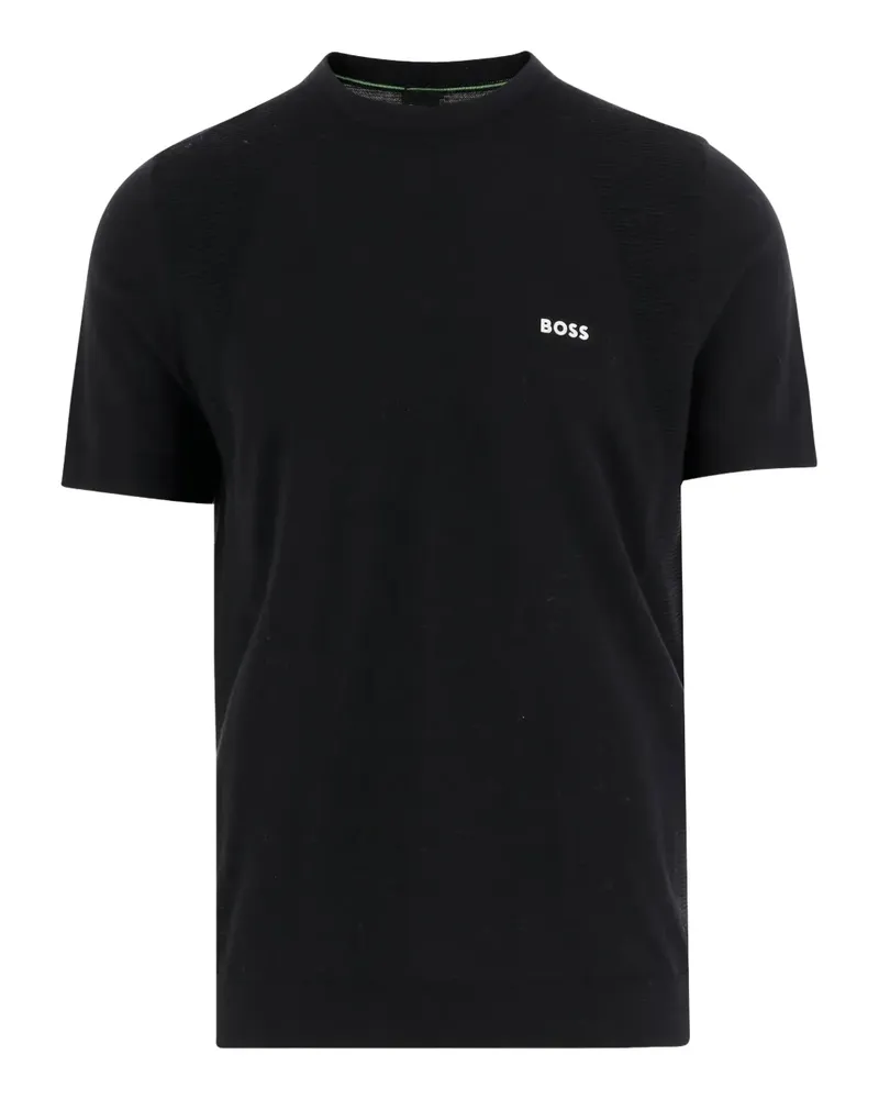HUGO BOSS T-Shirt mit rundem Ausschnitt - Schwarz Schwarz