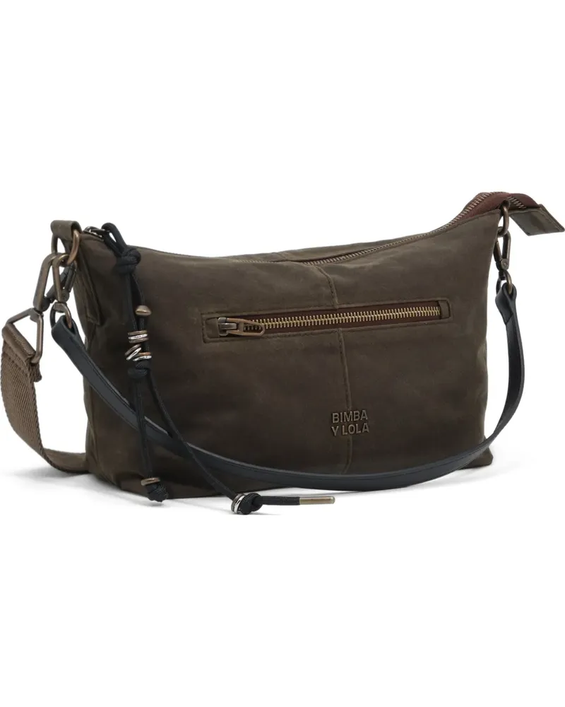 BIMBA Y LOLA Große Superwax Madrid Tasche aus Baumwolle - Braun Braun