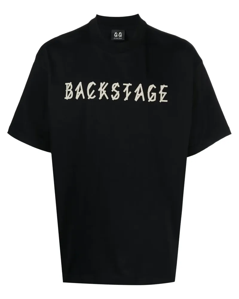 44 LABEL GROUP T-Shirt mit Slogan-Print - Schwarz Schwarz
