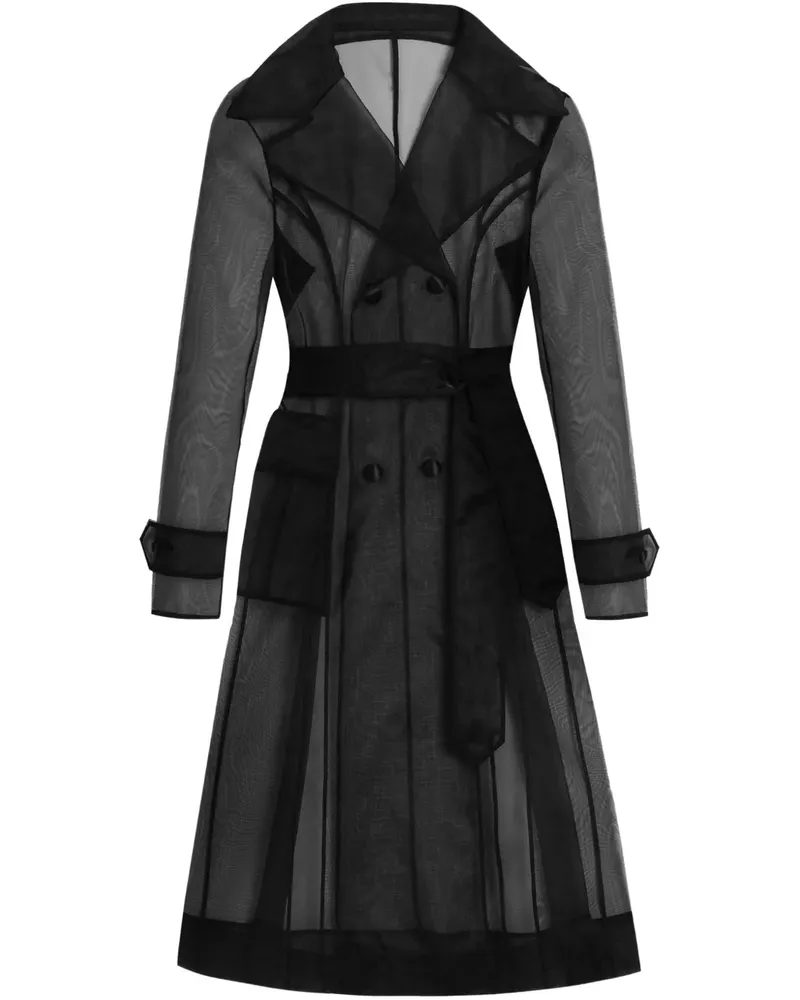 Dolce & Gabbana Trenchcoat aus Organza - Schwarz Schwarz