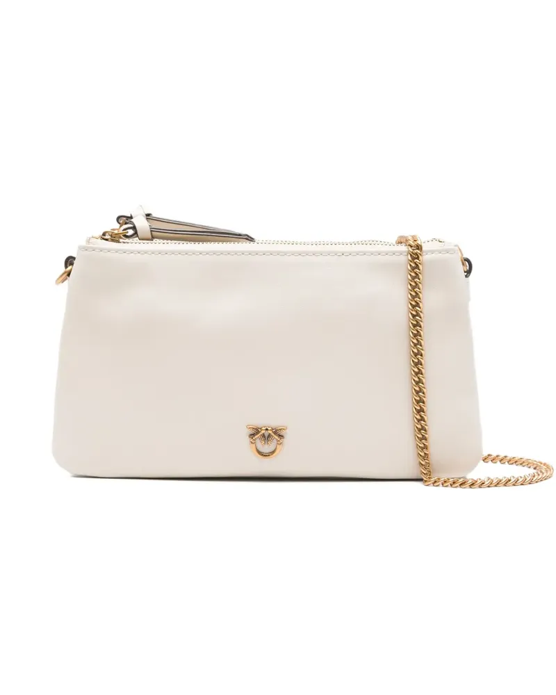 Pinko Schultertasche mit doppeltem Reißverschluss - Weiß Weiß