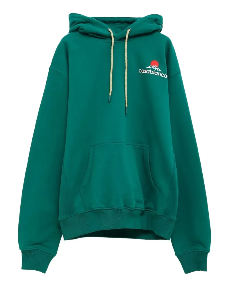 Casablanca Paris Hoodie mit Logo-Print - Grün Grün