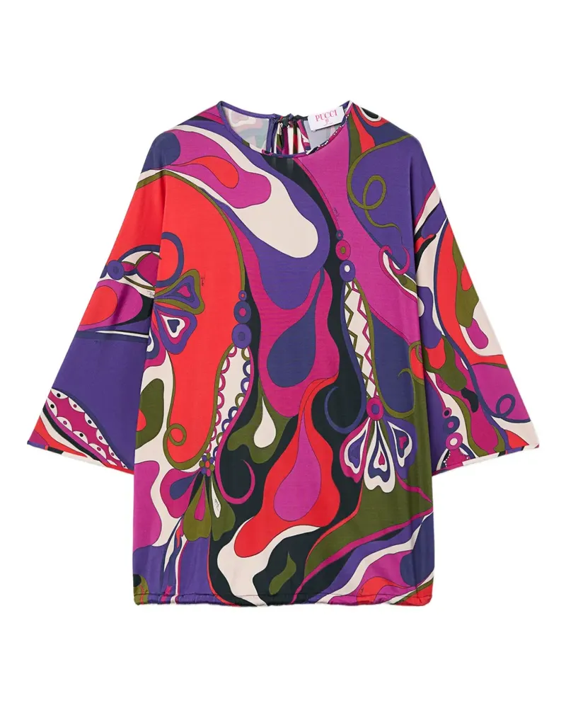 Emilio Pucci Bluse mit Orchidee-Print - Rot Rot