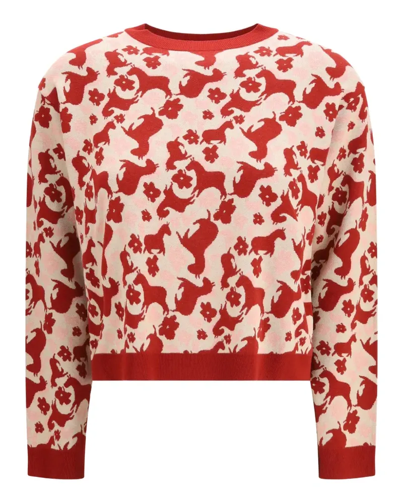 Max Mara Pullover mit Blumenmuster - Nude Nude
