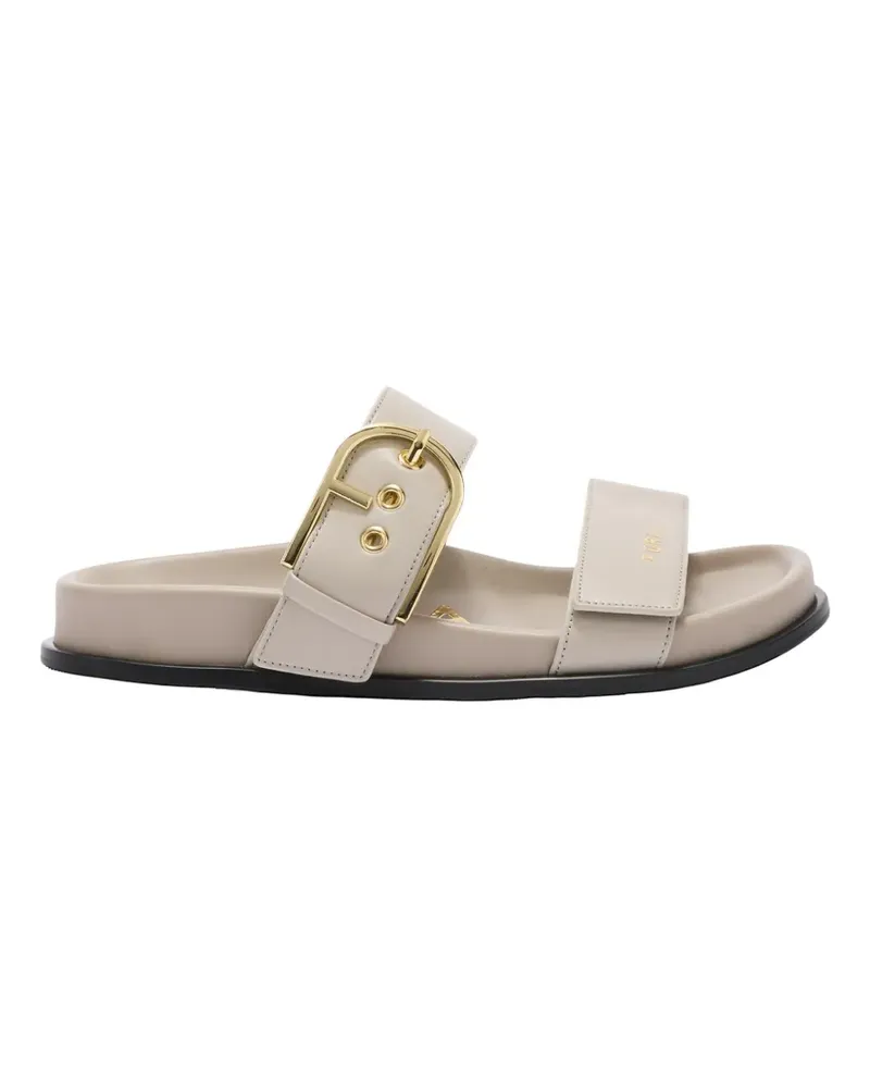 Furla Solea buckle strap leather sandals - Nude Nude