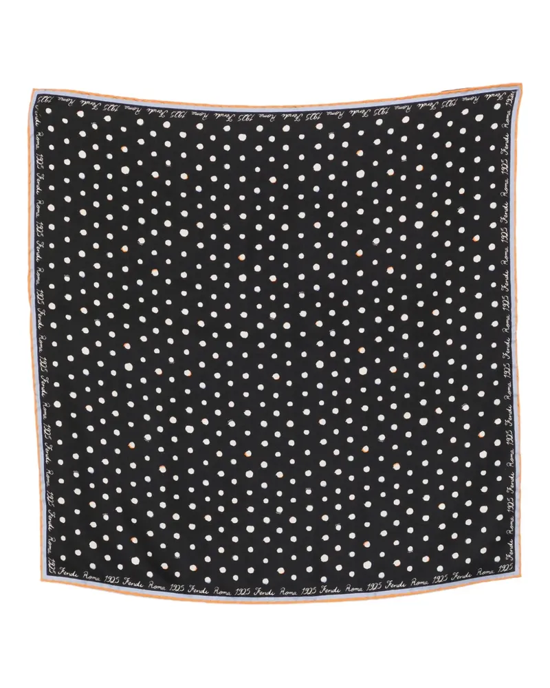 Fendi Falena Dots print silk scarf - Schwarz Schwarz