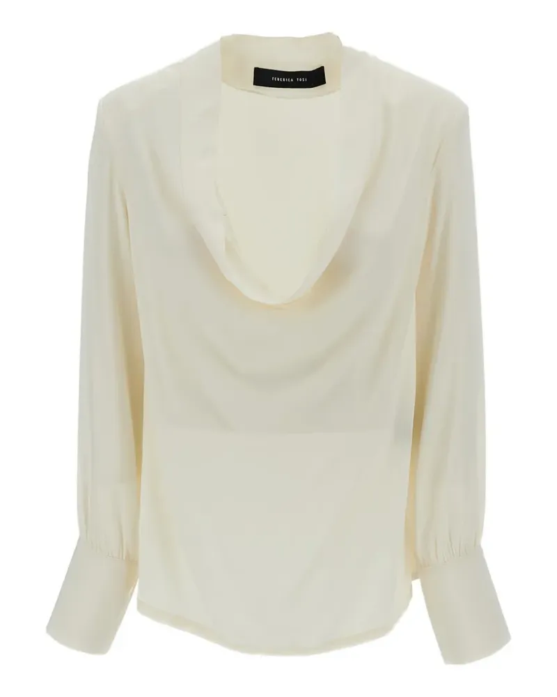 Federica Tosi cowl-neck long-sleeve blouse - Nude Nude
