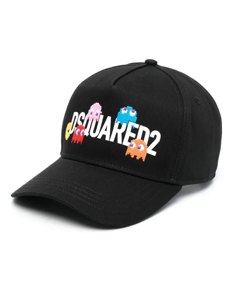Dsquared2 Baseballkappe mit Logo-Print - Schwarz Schwarz