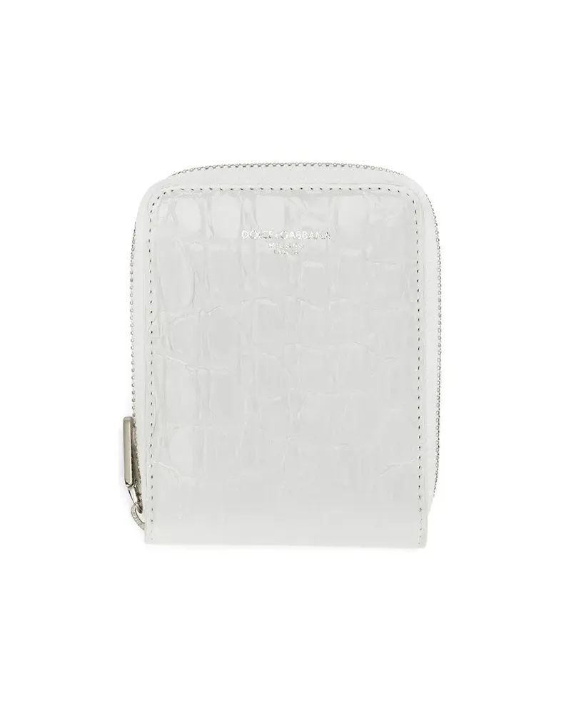 Dolce & Gabbana Portemonnaie aus Alligatorleder - Weiß Weiß