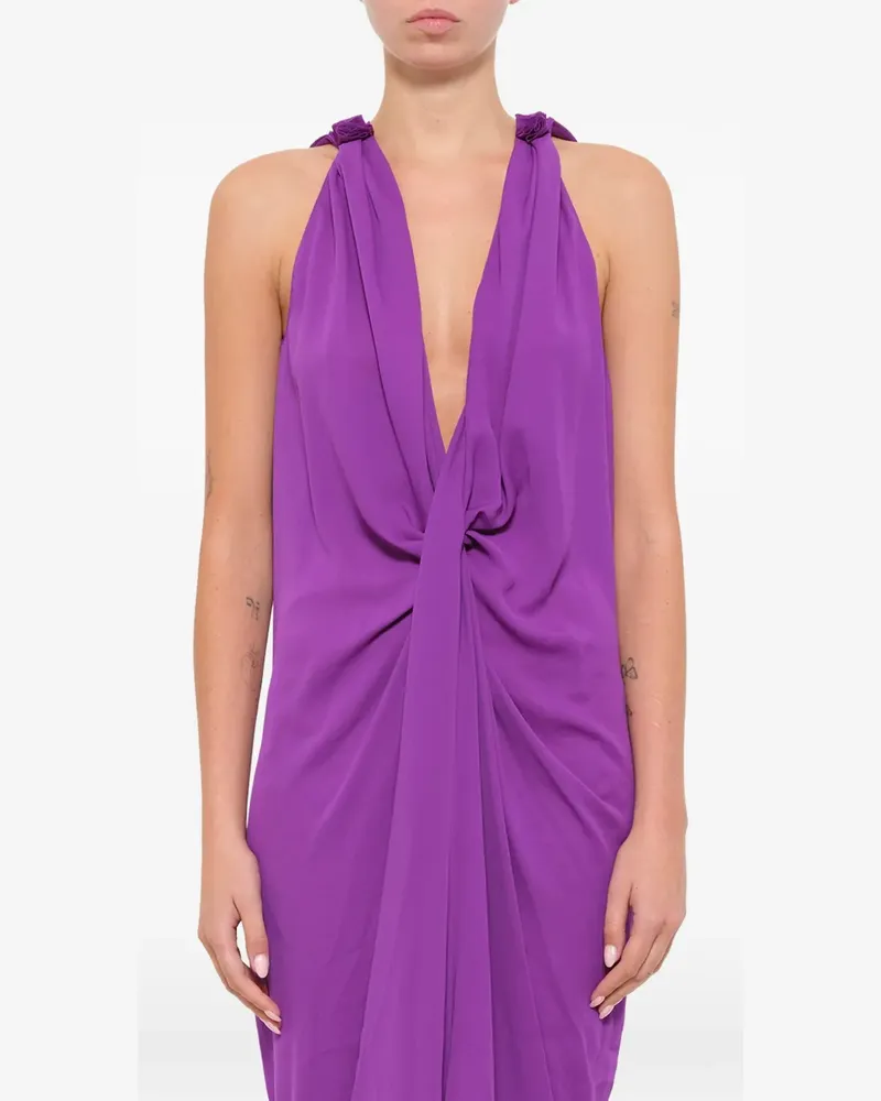 Lanvin twist-detail maxi dress - Violett Violett