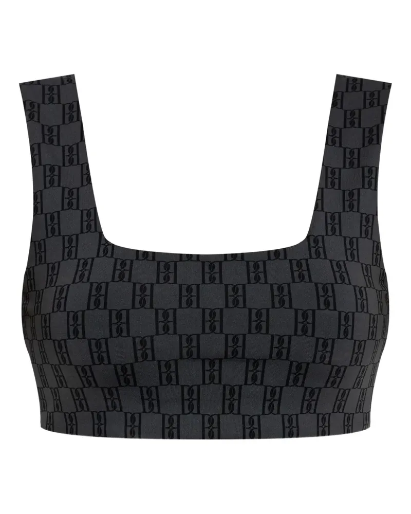 By Malene Birger Braga Cropped-Top mit Monogramm - Schwarz Schwarz