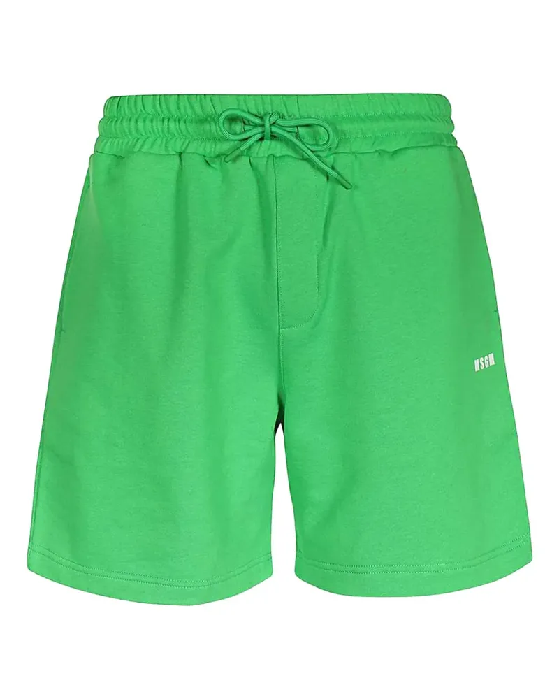 MSGM Logo-Shorts mit elastischem Bund - Grün Grün