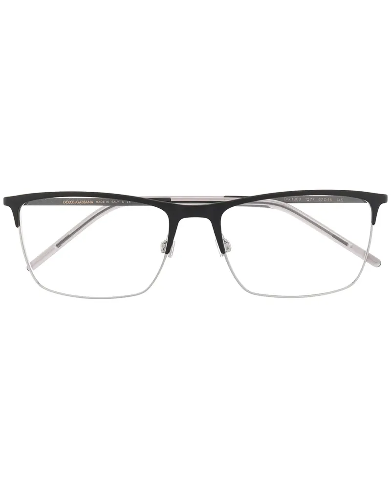 Dolce & Gabbana Brille mit eckigem Gestell - Schwarz Schwarz