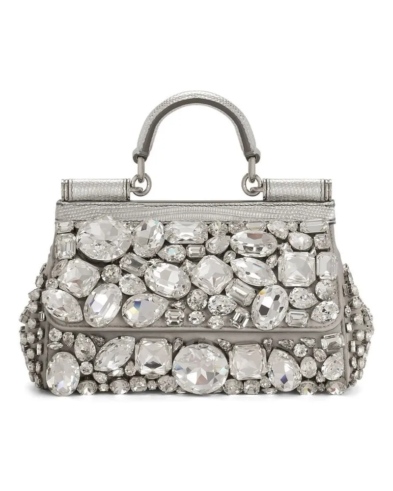 Dolce & Gabbana KIM DOLCE&GABBANA kleine Sicily Handtasche - Silber Silber