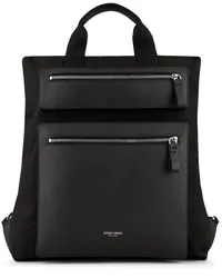 Giorgio Armani Rucksack mit Logo-Stempel Schwarz