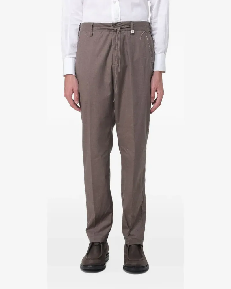 MYTHS drawstring-waistband tapered trousers - Braun Braun