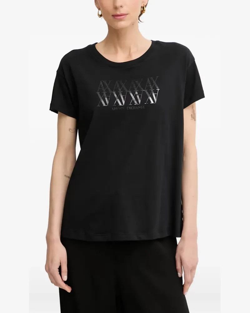 Armani Exchange logo-print short-sleeve T-shirt - Schwarz Schwarz