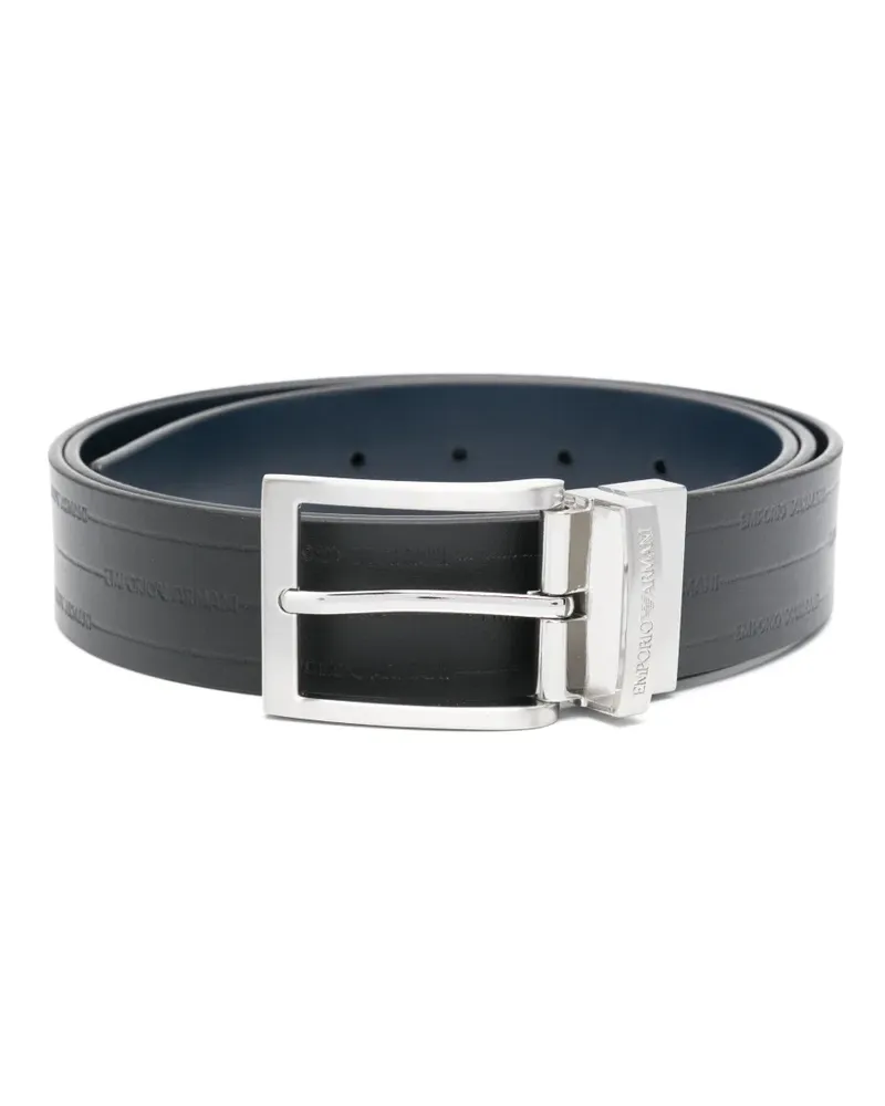 Emporio Armani Gürtel mit Logo-Prägung - Schwarz Schwarz