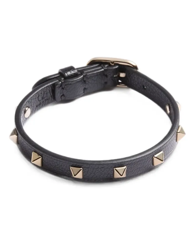 Valentino Garavani Spike Lederarmband - Schwarz Schwarz