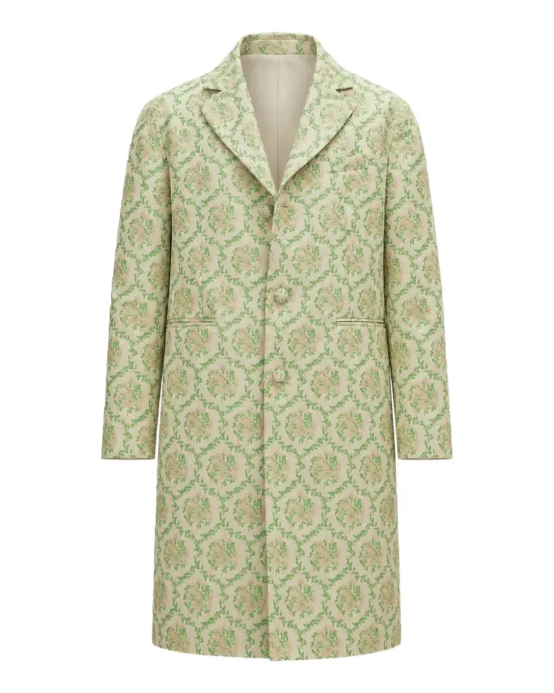 Simone Rocha Boxy Duster floral-jacquard coat - Grün Grün
