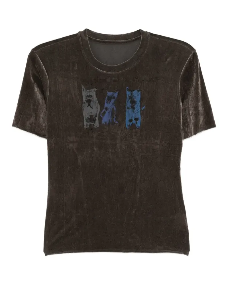 JNBY T-Shirt mit Katzen-Print - Braun Braun