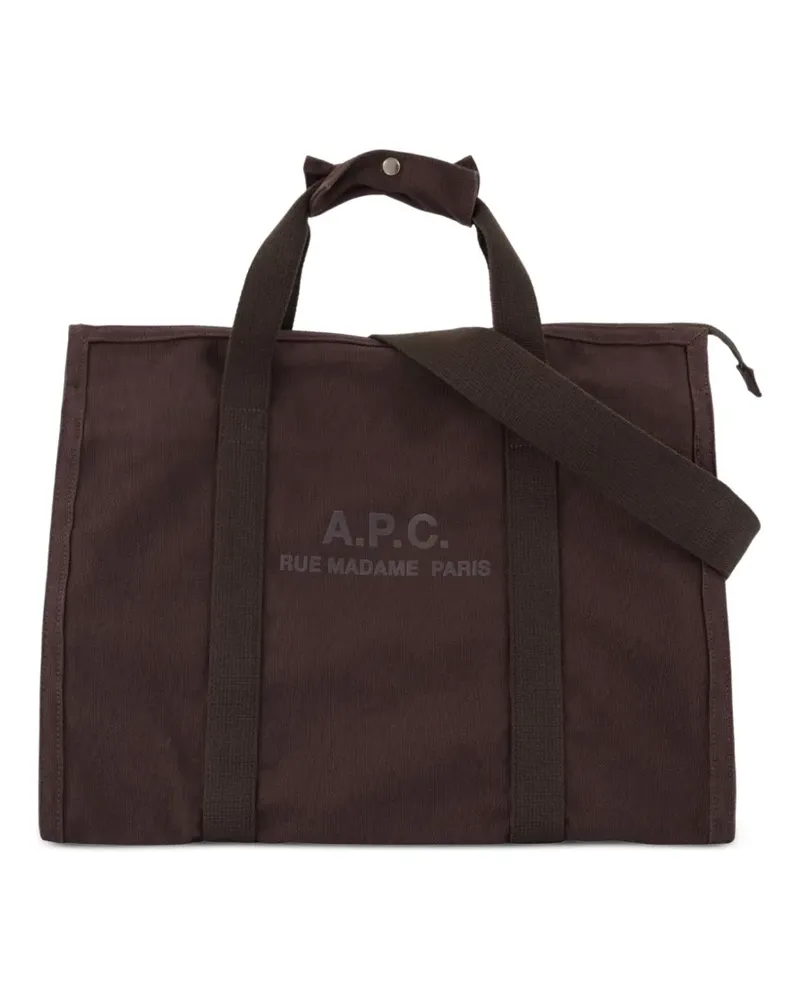 A.P.C. Recuperation logo-print bag - Braun Braun