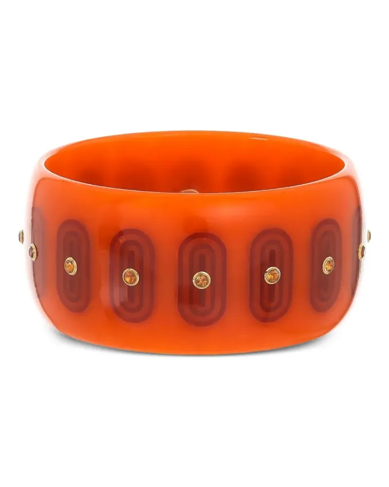 Mark Davis 18kt Gelbgoldarmreif mit Zitrin und Bakelite - Rot Rot