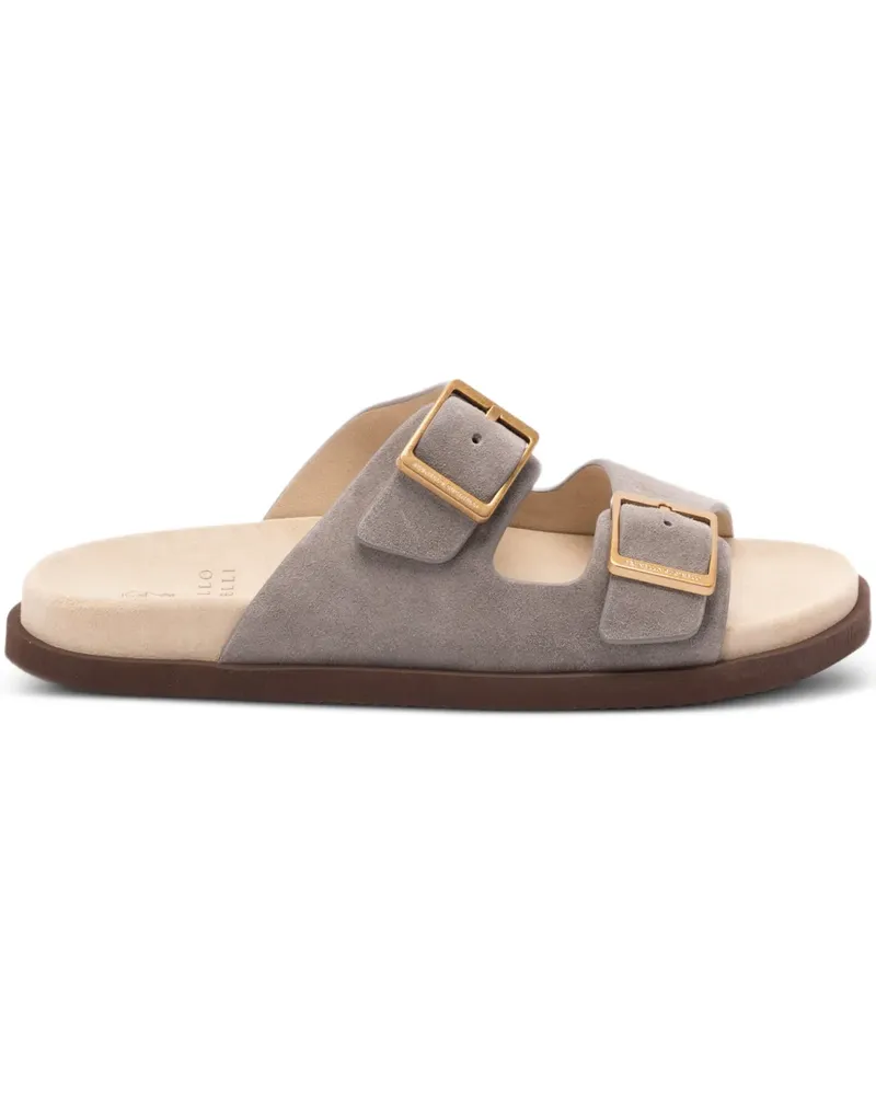 Brunello Cucinelli buckle-strap sandals - Grau Grau