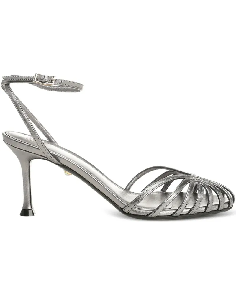 Alevì Ally Sandalen mit Knöchelriemen 75mm - Silber Silber