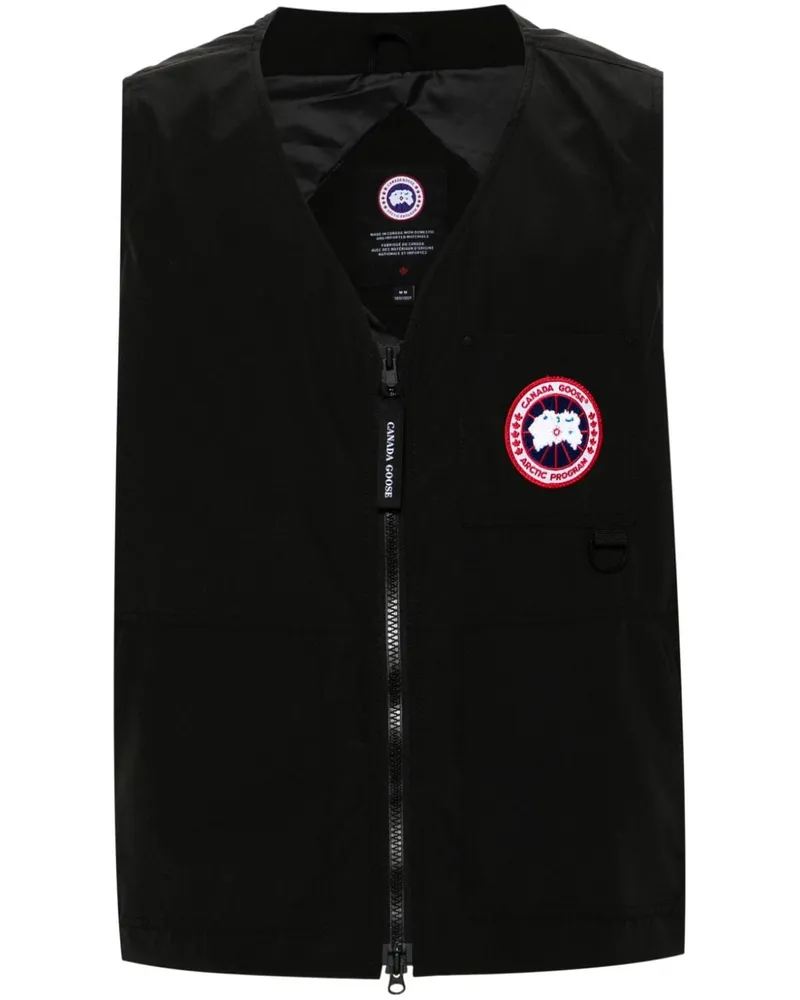 Canada Goose Weste mit Reißverschluss - Schwarz Schwarz