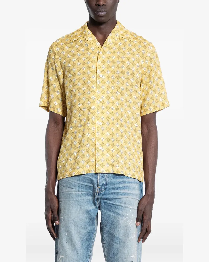 Amiri Gemustertes Hemd - Gelb Gelb