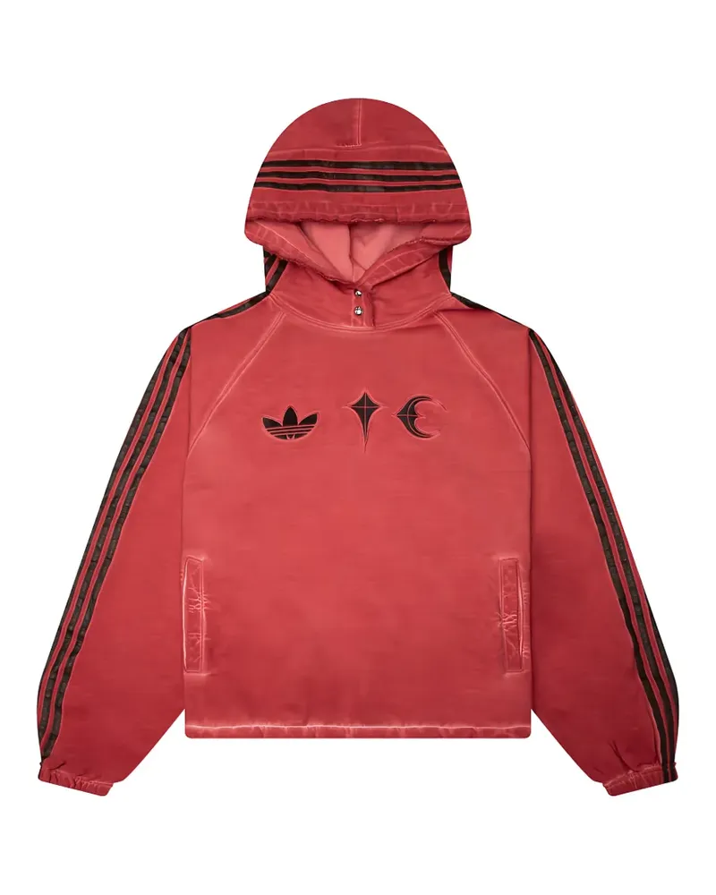 adidas x Thug Club logo-embroidered hoodie - Rot Rot
