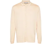 Cardigan mit Poloshirtkragen - Orange