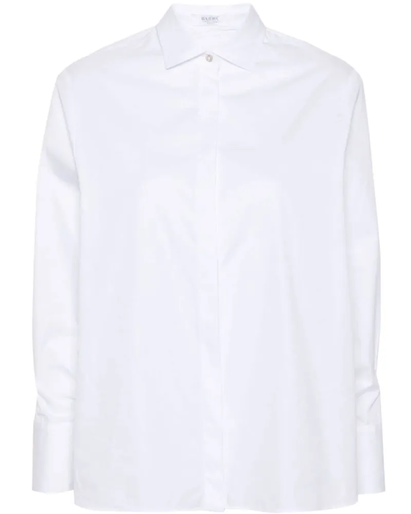 BARBA Popeline-Hemd Weiß