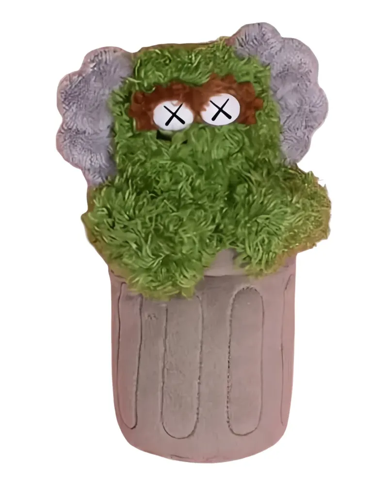 KAWS x Sesame Street Oscar Schlüsselanhänger - Grün Grün