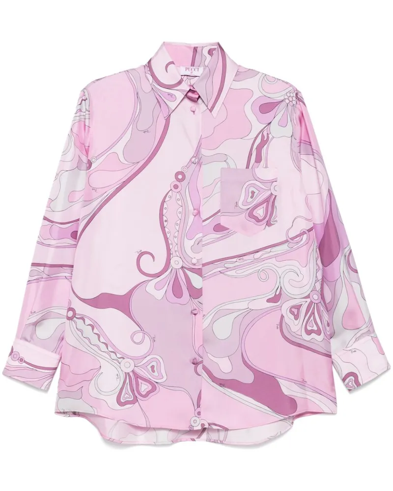 Emilio Pucci Hemd mit Orchidee-Print - Rosa Rosa