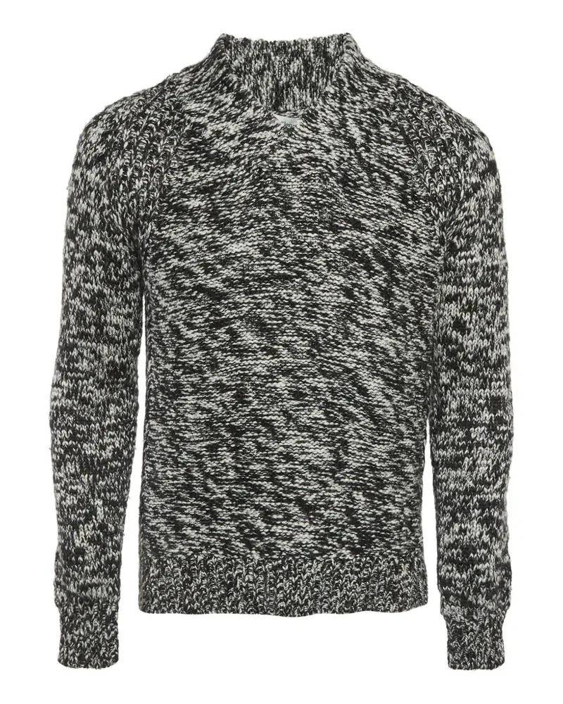 Calvin Klein Monochrome Pullover mit V-Ausschnitt - Schwarz Schwarz