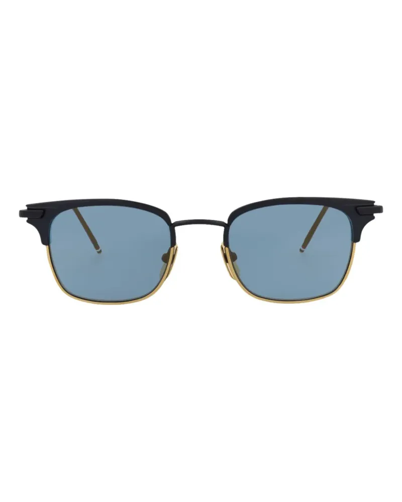 Thom Browne Sonnenbrille mit eckigem Gestell - Blau Blau