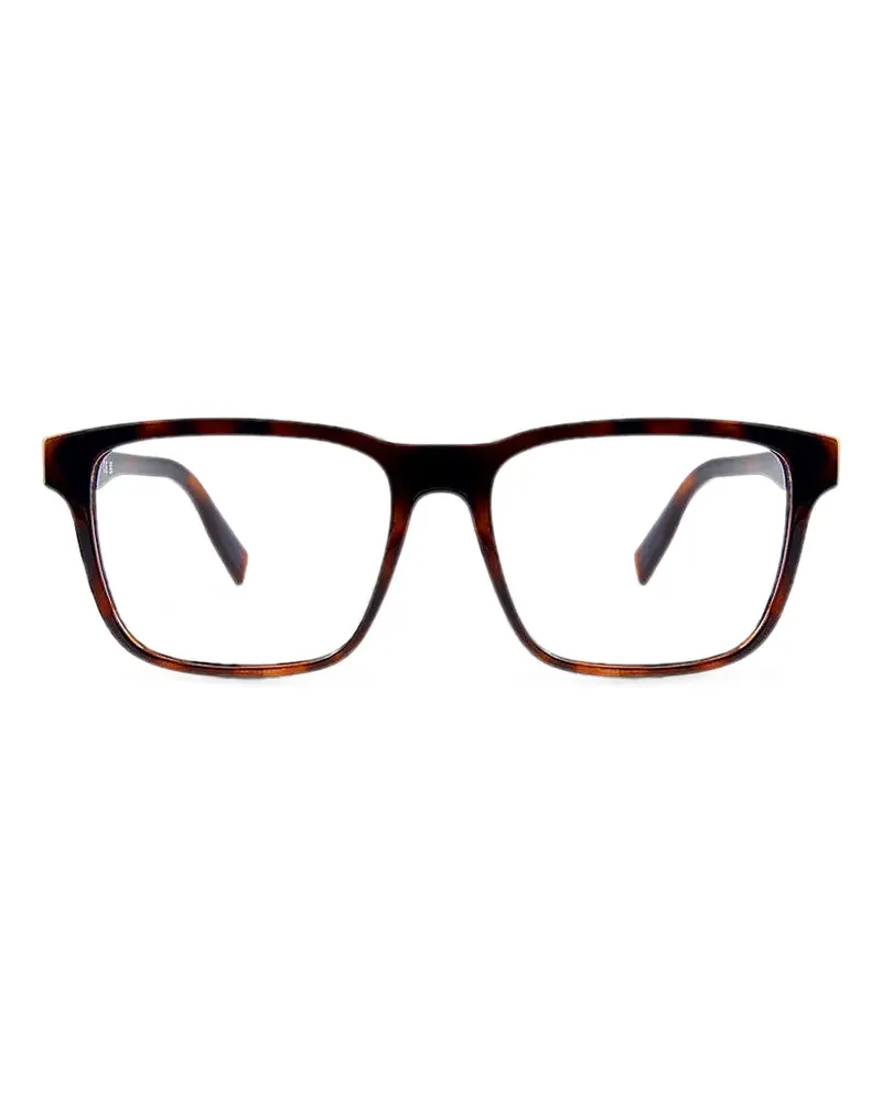 Lacoste tortoiseshell-effect square-frame glasses - Braun Braun