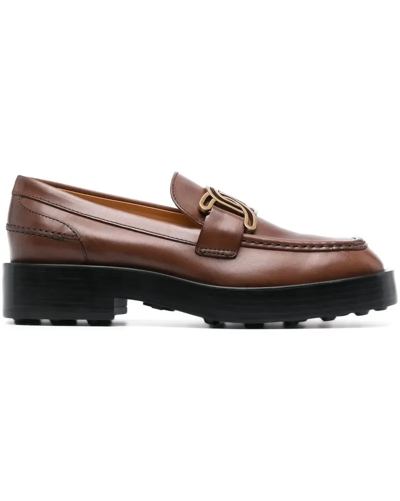TOD'S Kate Loafer mit Kettendetail - Braun Braun