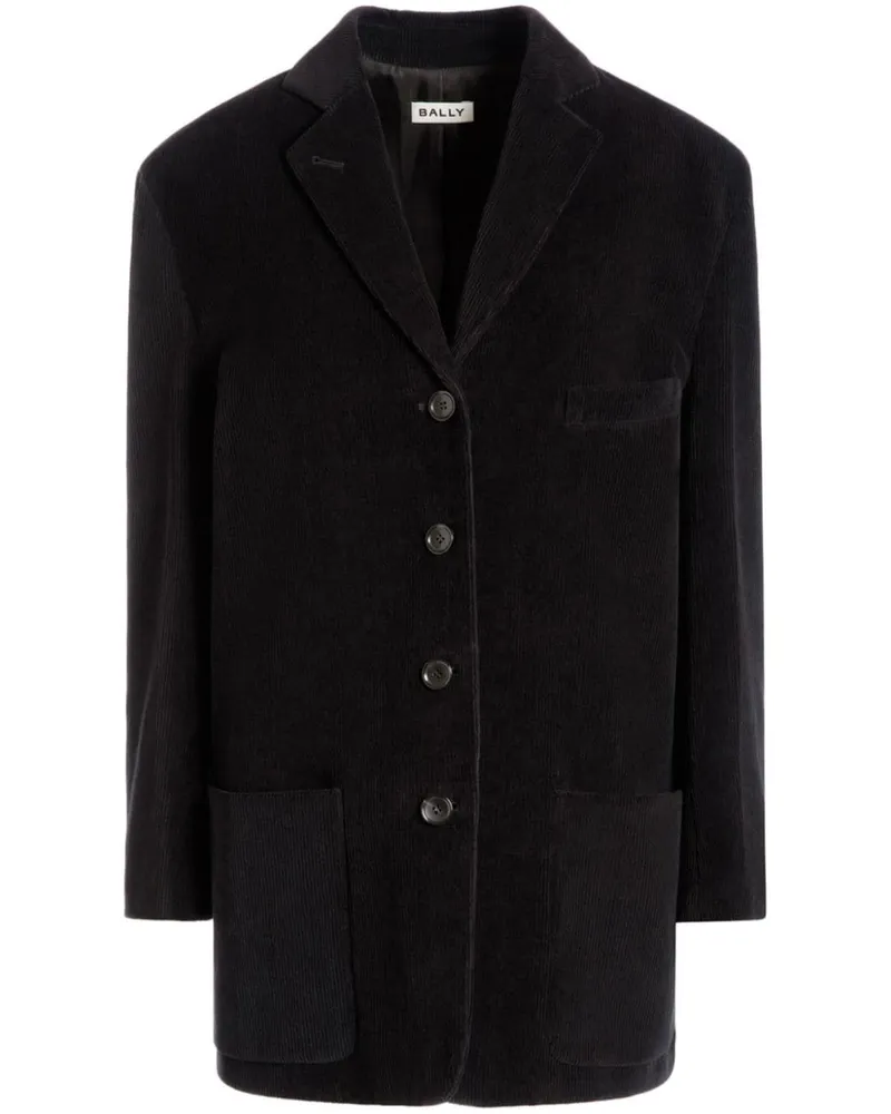 Bally Mantel aus Cord - Schwarz Schwarz