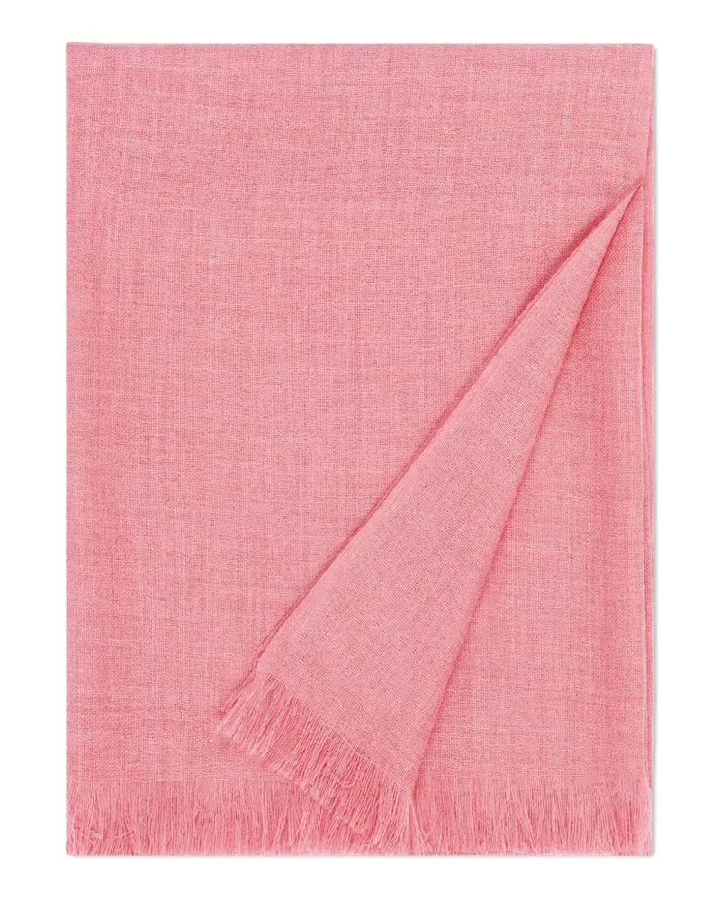 Eric Bompard Schal aus Voile mit Fransen - Rosa Rosa