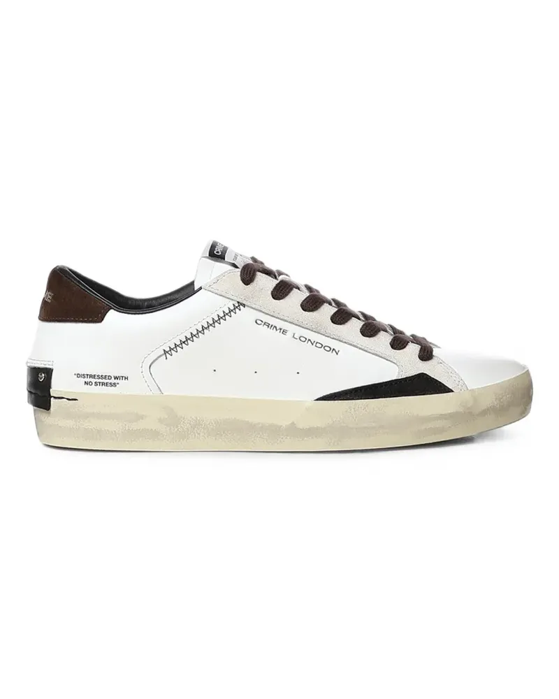 Crime Distressed Sneakers aus Leder - Weiß Weiß