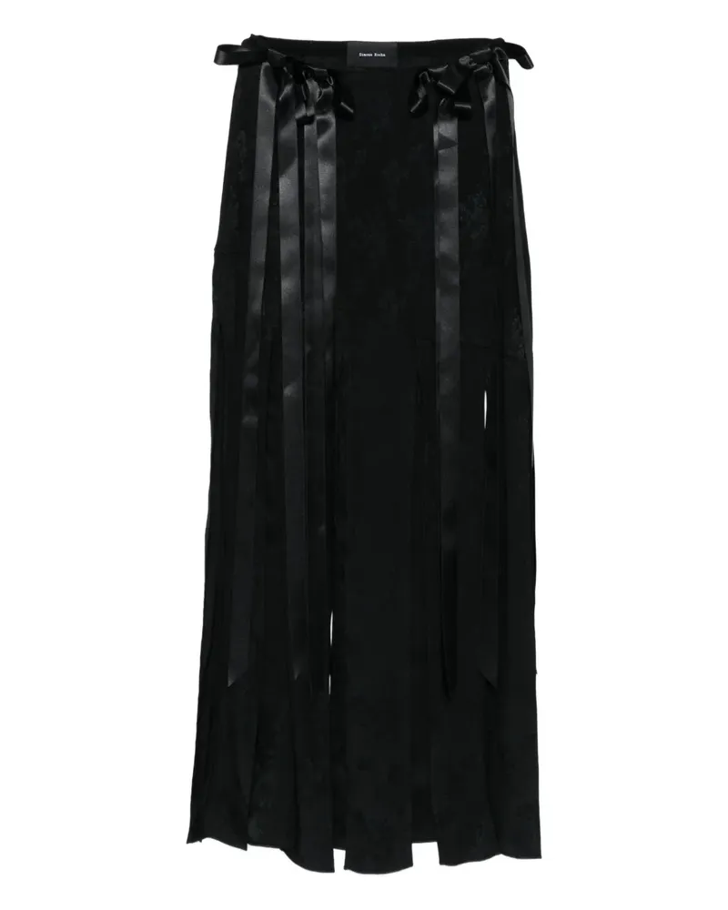 Simone Rocha Midirock mit Schleife - Schwarz Schwarz