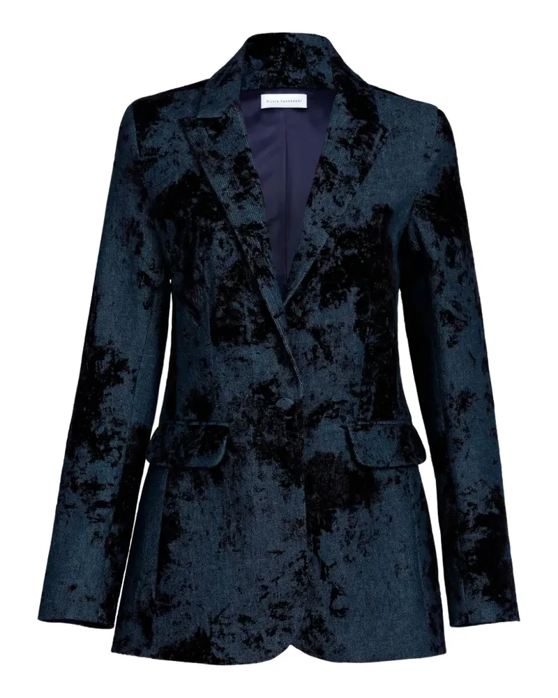 Silvia Tcherassi Rebeca Jacke mit Samteffekt - Blau Blau