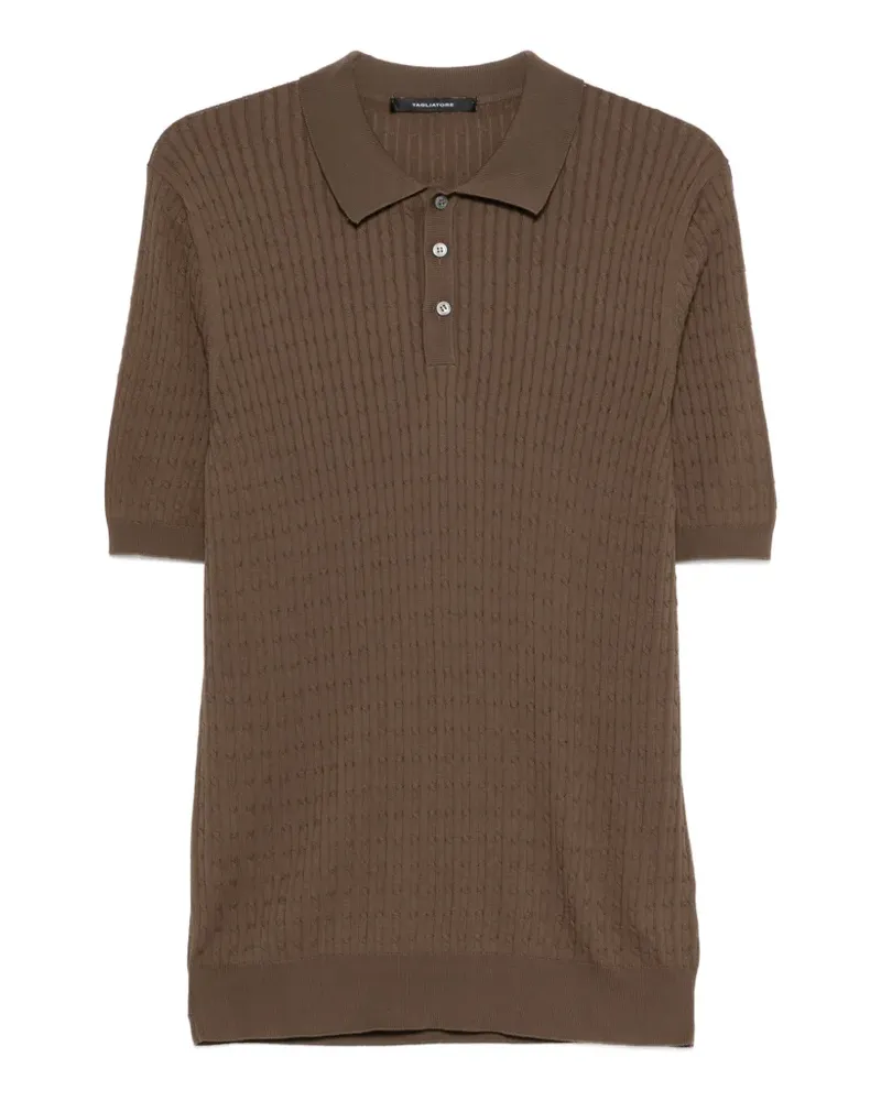 Tagliatore Kart textured button polo shirt - Braun Braun