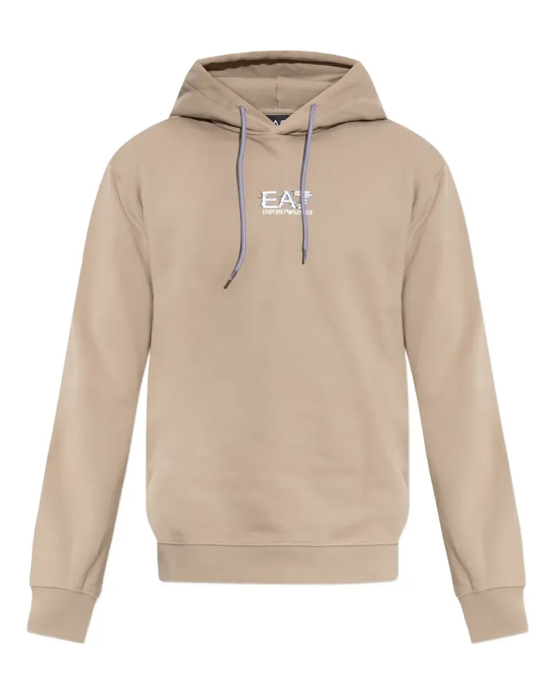 EA7 logo hoodie - Nude Nude