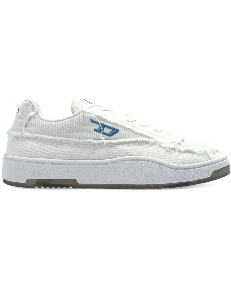 Diesel Tracker Sneakers mit ausgefranstem Detail - Weiß Weiß