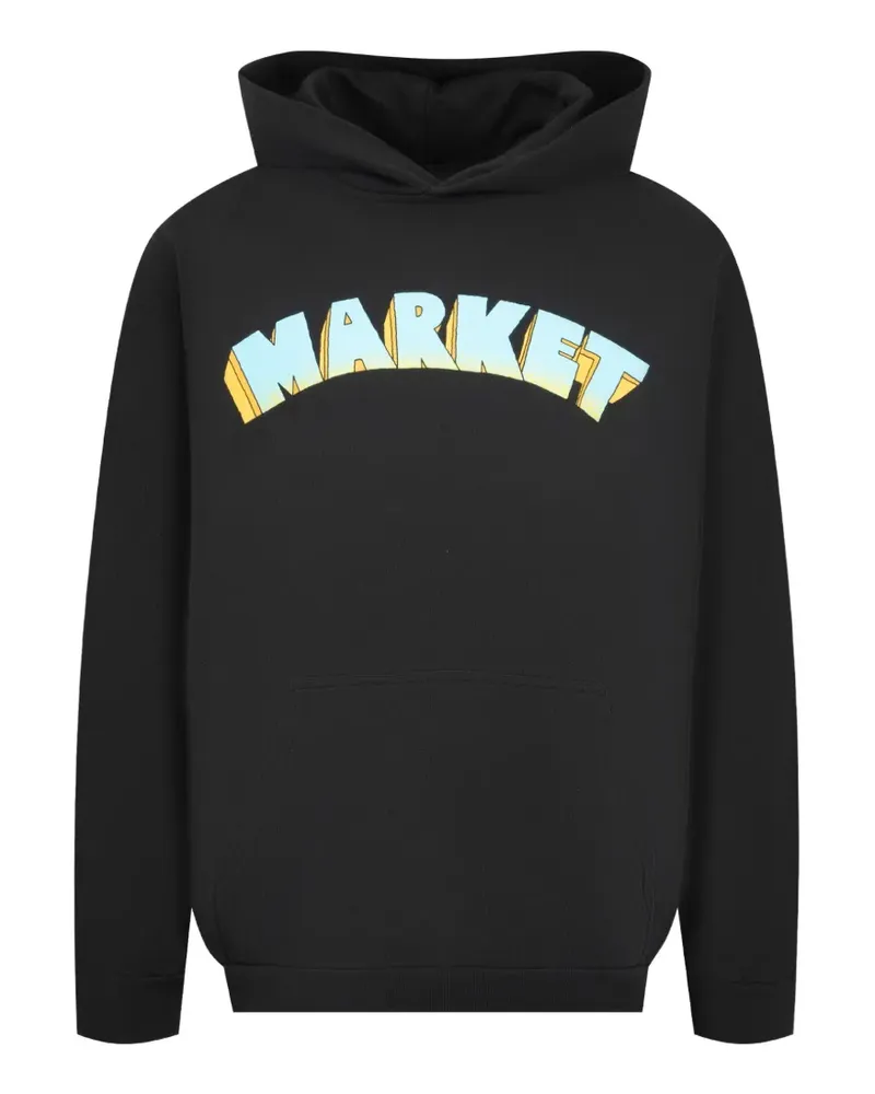 Market Players Club graphic-print hoodie - Schwarz Schwarz