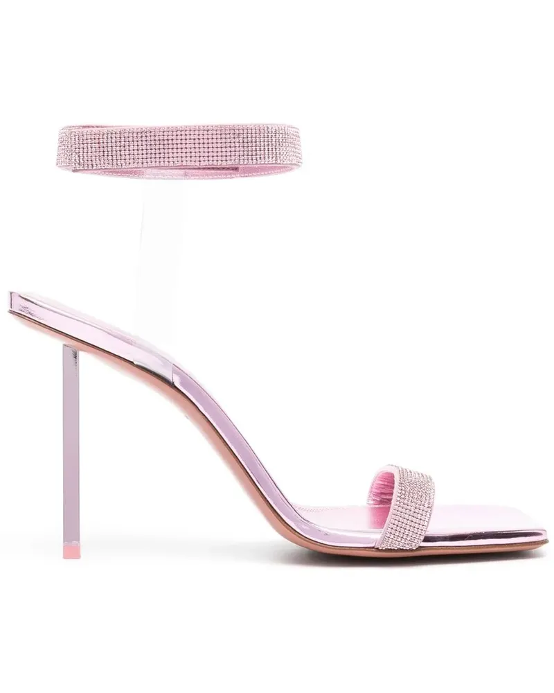 Amina Muaddi Sandalen mit Kristallen - Rosa Rosa